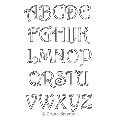 FAIRY TALE Alphabet Stencil 1 Inch Abcs Fancy Mystical Font