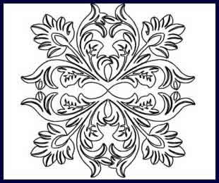 Tooled Leather Block | JoAnn Hoffman | Digitized Quilting Designs