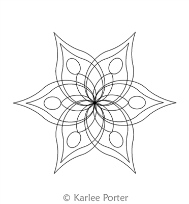 Elegant Raindrop Flower | Karlee Porter | Digitized Quilting Designs