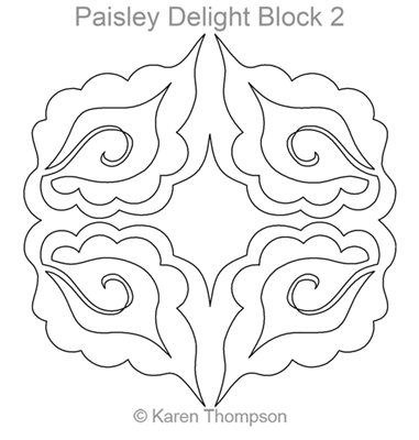 Paisley Delight Block 2 | Karen Thompson | Digitized Quilting Designs