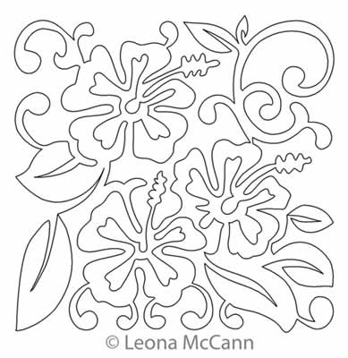 Hawaiian Flower Block 6 | Leona McCann | Digitized Quilting Designs